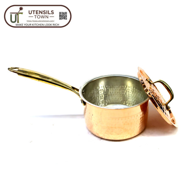 SAUSE PAN WITH LID COPPER