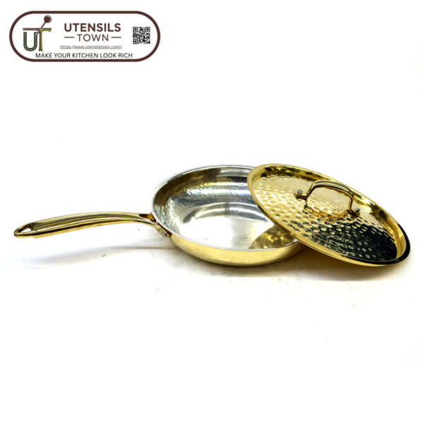 FRYING PAN WITH LID BRASS